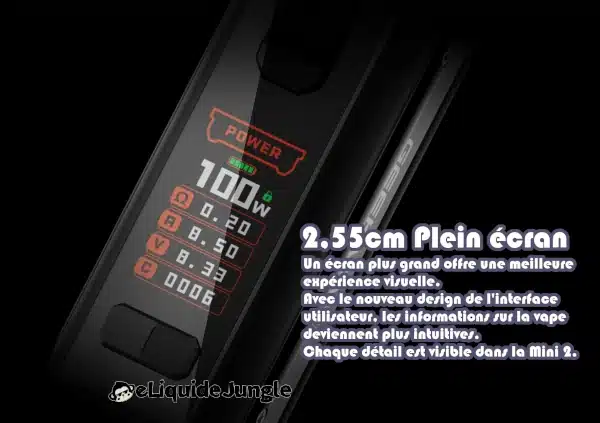 Aegis Mini 2 M100 GEEKVAPE écran : 3,5ml Batterie 2500mAh / Puissance 100W / Rechargeable USB-C 😍 PROMOS + POINTS + PRIX DÉGRESSIFS 😍 ⚡⚡⚡ LIVRAISON RAPIDE ⚡⚡⚡ www.eliquide-jungle.fr