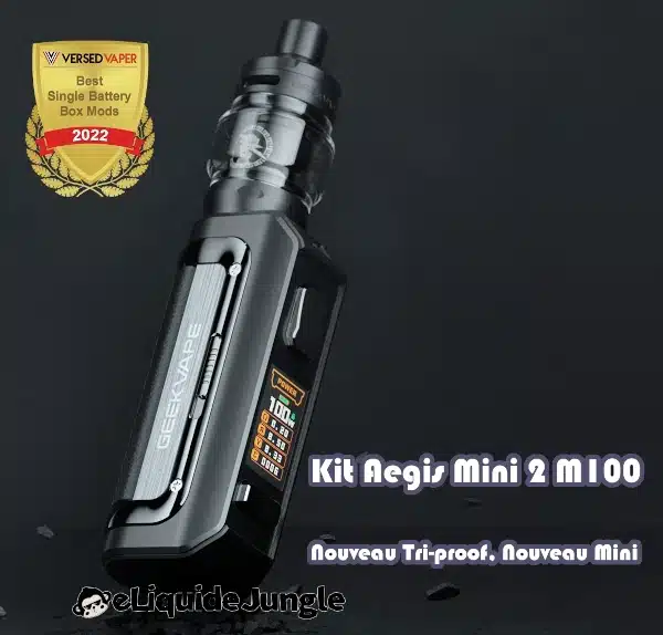 Aegis Mini 2 M100 GEEKVAPE gagnant 2022 : 3,5ml Batterie 2500mAh / Puissance 100W / Rechargeable USB-C 😍 PROMOS + POINTS + PRIX DÉGRESSIFS 😍 ⚡⚡⚡ LIVRAISON RAPIDE ⚡⚡⚡ www.eliquide-jungle.fr