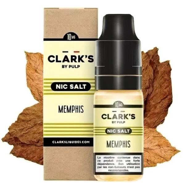 Memphis Sel de Nicotine de Clark's by PULP : Classique noisette + noix de pécan | 😍 PROMOS et PRIX DEGRESSIFS 😍 | Made in France 👍 | ⚡⚡⚡ LIVRAISON RAPIDE ⚡⚡⚡ www.eliquide-jungle.fr