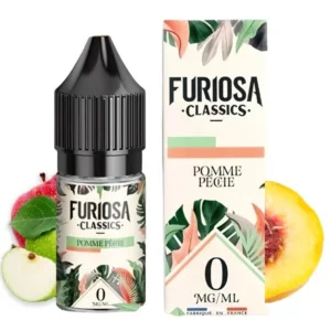 Eliquide Furiosa Pomme Peche par Vape 47 : Pommes et pêches juteuses | 😍 PROMOS et PRIX DÉGRESSIFS 😍 | Made in France 👍 | ⚡⚡⚡ LIVRAISON RAPIDE ⚡⚡⚡ eliquide-jungle.fr