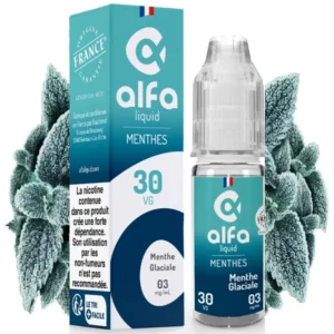 Menthe Glaciale Pas Cher Alfaliquid. Rafraîchissant et Abordable | 😍 PROMOS et PRIX DÉGRESSIFS 😍 | Made in France 👍 | ⚡⚡⚡ LIVRAISON RAPIDE ⚡⚡⚡ www.eliquide-jungle.fr