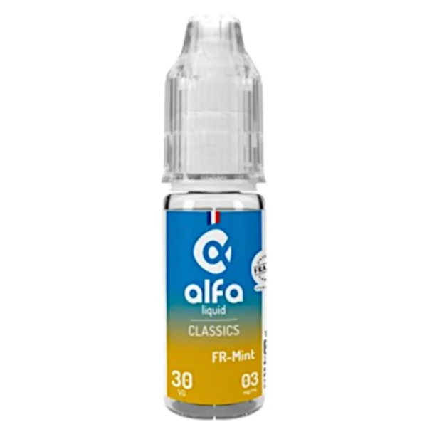 E-liquide Alfaliquid FR Mint classique blond avec une touche de menthol | 😍 PROMOS et PRIX DÉGRESSIFS 😍 | Made in France 👍 | ⚡⚡⚡ LIVRAISON RAPIDE ⚡⚡⚡ eliquide-jungle.fr