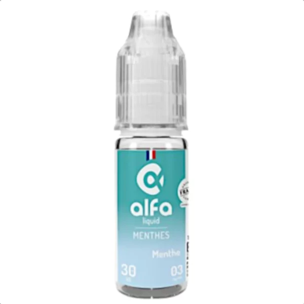 Eliquide Alfaliquid Menthe : goût rafraîchissant de bonbon mentholé | 😍 PROMOS et PRIX DÉGRESSIFS 😍 | Made in France 👍 | ⚡⚡⚡ LIVRAISON RAPIDE ⚡⚡⚡ eliquide-jungle.fr
