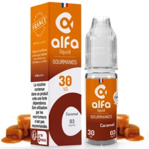 Eliquide Caramel Alfaliquid : Retrouvez le plaisir authentique du caramel | 😍 PROMOS et PRIX DÉGRESSIFS 😍 | Made in France 👍 | ⚡⚡⚡ LIVRAISON RAPIDE ⚡⚡⚡ eliquide-jungle.fr