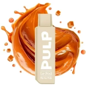 Pod Flip Caramel de PULP : L'univers gourmand du Caramel au Lait | 😍 PROMOS et PRIX DÉGRESSIFS 😍 | Made in France 👍 | ⚡⚡⚡ LIVRAISON RAPIDE ⚡⚡⚡ eliquide-jungle.fr