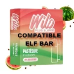 Wilo Pasteque compatible Elfbar : la saveur de pastèque pure, sucrée et rafraîchissante 😍 PROMOS et PRIX DÉGRESSIFS 😍 Elaboré en France 👍 - ⚡⚡⚡ LIVRAISON RAPIDE ⚡⚡⚡ www.eliquide-jungle.fr