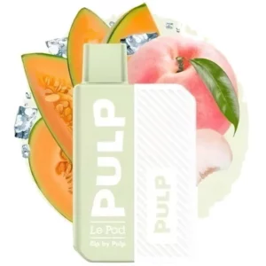 Starter Kit Flip Pêche Melon by PULP : Pod Pêche jaune, melon et sa batterie | 😍 PROMOS et PRIX DÉGRESSIFS 😍 | Made in France 👍 | ⚡⚡⚡ LIVRAISON RAPIDE ⚡⚡⚡ eliquide-jungle.fr