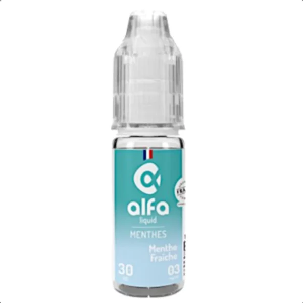 Eliquide Alfaliquid Menthe Fraiche : Menthe intense et rafraîchissante | 😍 PROMOS + POINTS + PRIX DÉGRESSIFS 😍 | Made in France 👍 | ⚡⚡ LIVRAISON RAPIDE ⚡⚡ www.eliquide-jungle.fr