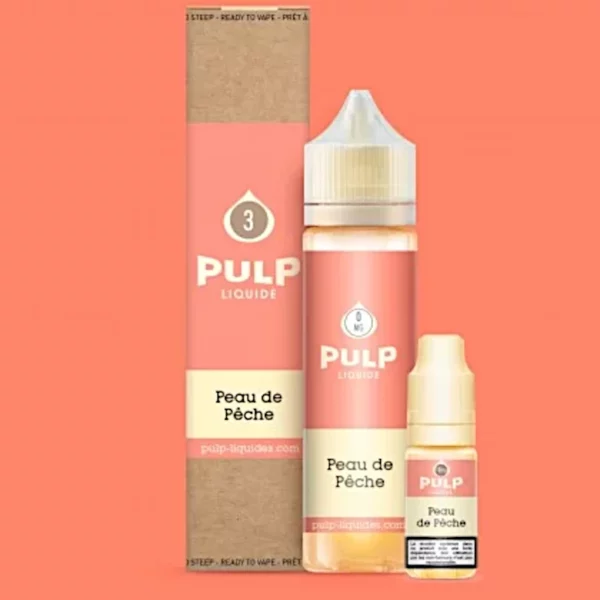 E Liquide Peau de Peche Pulp 60ml : La saveur d'une pêche bien juteuse | 😍 PROMOS + POINTS + PRIX DÉGRESSIFS 😍 | Made in France 👍 | ⚡⚡⚡ LIVRAISON RAPIDE ⚡⚡⚡ www.eliquide-jungle.fr