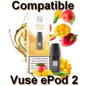 Recharge Pod Labs Mangue Givrée Super Prix : 100% Compatible avec les ePod 2 | 😍 PROMOS + POINTS + PRIX DÉGRESSIFS 😍 | ⚡⚡⚡ LIVRAISON RAPIDE ⚡⚡⚡ www.eliquide-jungle.fr