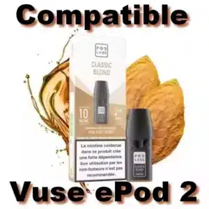 Recharge Vuse ePod 2 Classic Blond Super Prix : 100% Compatible avec les ePod 2 | 😍 PROMOS + POINTS + PRIX DÉGRESSIFS 😍 | ⚡⚡⚡ LIVRAISON RAPIDE ⚡⚡⚡ www.eliquide-jungle.fr