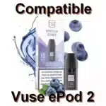 Recharge Vuse ePod 2 Myrtille Givrée à Super Prix : 100% Compatible avec les ePod 2 | 😍 PROMOS + POINTS + PRIX DÉGRESSIFS 😍 | ⚡⚡⚡ LIVRAISON RAPIDE ⚡⚡⚡ www.eliquide-jungle.fr
