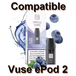 Recharge Vuse ePod 2 Myrtille Givrée à Super Prix : 100% Compatible avec les ePod 2 | 😍 PROMOS + POINTS + PRIX DÉGRESSIFS 😍 | ⚡⚡⚡ LIVRAISON RAPIDE ⚡⚡⚡ www.eliquide-jungle.fr