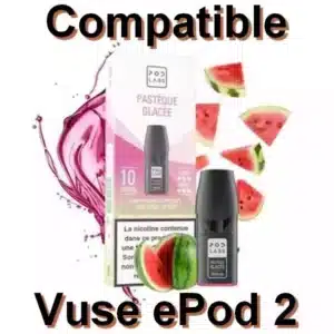 Recharge Vuse ePod 2 Pasteque Super Prix : 100% compatible avec les ePod 2 | 😍 PROMOS + POINTS + PRIX DÉGRESSIFS 😍 | Made in France 👍 | ⚡ LIVRAISON RAPIDE ⚡ www.eliquide-jungle.fr