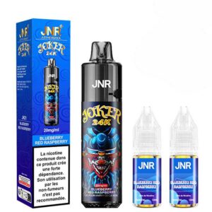 Puff JNR Joker Blueberry Red Raspberry 24K | 😍 PROMOS + POINTS + PRIX DÉGRESSIFS 😍 | ⚡ LIVRAISON RAPIDE ⚡ | La JNR JOKER 24K myrtille et framboise rouge | www.eliquide-jungle.fr