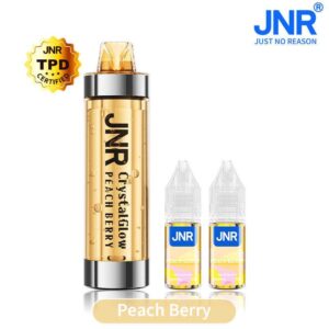 Puff JNR Crystal Peach Berry 33K 20mg | 😍 PROMOS + POINTS + PRIX DÉGRESSIFS 😍 | ⚡ LIVRAISON RAPIDE ⚡ | La Puff 33K JNR transparente avec LED RGB - eliquide-jungle.fr