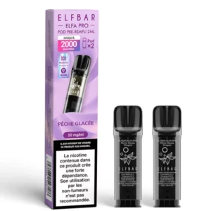 Elf Bar Peche Glacee x2 Recharges Elfa Pro compatible Lost Mary / Wilo / Vapen | 😍PRIX INTÉRESSANTS 😍 | ⚡ LIVRAISON RAPIDE ⚡ | De la pêche et de la fraîcheur. | www.eliquide-jungle.fr