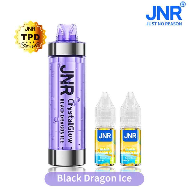 Crystal Glow Black Dragon Ice JNR - 33000 Puffs
