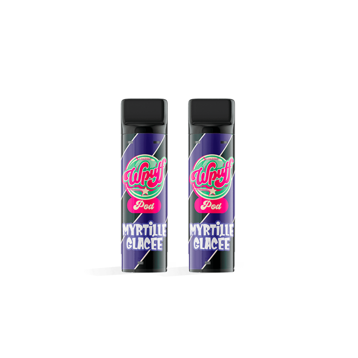 Recharge Wpuff 1800 Myrtille Glacée Liquideo - Pack de 2 pods 2ml