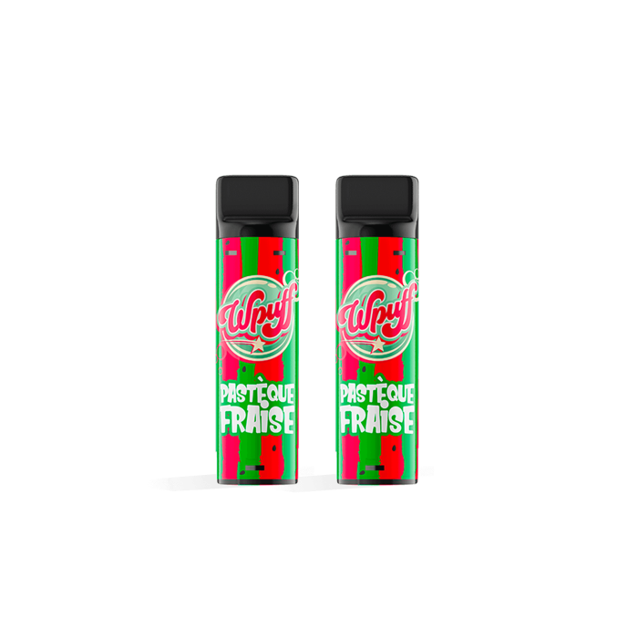 Recharge Wpuff 1800 Pastèque Fraise Liquideo - Pack de 2 pods 2ml