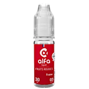 Alfaliquid Fraise Eliquide : une fraise bien juteuse à peine cueillie | 😍 PROMOS et PRIX DÉGRESSIFS 😍 | Made in France 👍 | ⚡⚡⚡ LIVRAISON RAPIDE ⚡⚡⚡ eliquide-jungle.fr