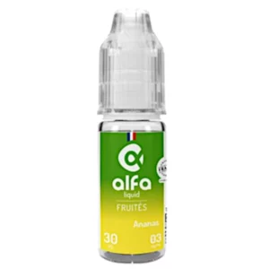 Eliquide Alfaliquid Ananas : Retrouvez le plaisir authentique du caramel | 😍 PROMOS et PRIX DÉGRESSIFS 😍 | Made in France 👍 | ⚡⚡⚡ LIVRAISON RAPIDE ⚡⚡⚡ eliquide-jungle.fr