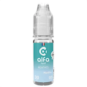 Eliquide Alfaliquid Menthe : goût rafraîchissant de bonbon mentholé | 😍 PROMOS et PRIX DÉGRESSIFS 😍 | Made in France 👍 | ⚡⚡⚡ LIVRAISON RAPIDE ⚡⚡⚡ eliquide-jungle.fr
