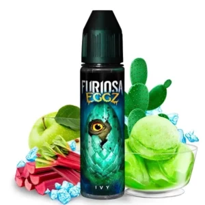 Eliquide Furiosa Eggz Ivy 50ml / Vape 47 : rhubarbe, pomme verte, cactus glacés 😍 PROMOS et PRIX DÉGRESSIFS 😍 Fabriqué en France 👍 - ⚡⚡⚡ LIVRAISON RAPIDE ⚡⚡⚡ eliquide-jungle.fr