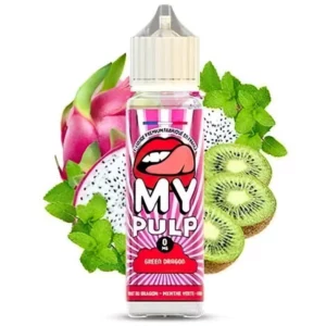 Eliquide Green Dragon 50ml Pulp : kiwi vert, fruit du dragon et menthe fraîche 😍 PROMOS et PRIX DÉGRESSIFS 😍 Fabriqué en France 👍 - ⚡⚡⚡ LIVRAISON RAPIDE ⚡⚡⚡ eliquide-jungle.fr