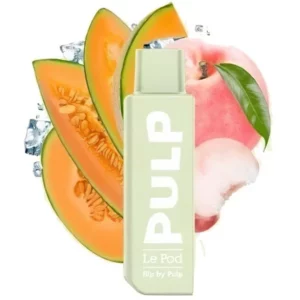Pod Flip Pêche Melon by PULP : De la pêche jaune sucrée et du melon juteux | 😍 PROMOS et PRIX DÉGRESSIFS 😍 | Made in France 👍 | ⚡⚡⚡ LIVRAISON RAPIDE ⚡⚡⚡ eliquide-jungle.fr