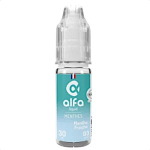 Eliquide Alfaliquid Menthe Fraiche : Menthe intense et rafraîchissante | 😍 PROMOS + POINTS + PRIX DÉGRESSIFS 😍 | Made in France 👍 | ⚡⚡ LIVRAISON RAPIDE ⚡⚡ www.eliquide-jungle.fr