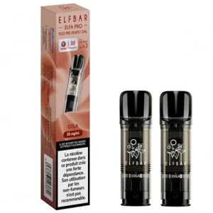 Capsule Elf bar cola x2 Elfa Pro Pod : Le vrai gout du cola authentique 😍 PROMOS + POINTS + PRIX DÉGRESSIFS 😍 |⚡⚡⚡ LIVRAISON RAPIDE ⚡⚡⚡ www.eLiquide-jungle.fr