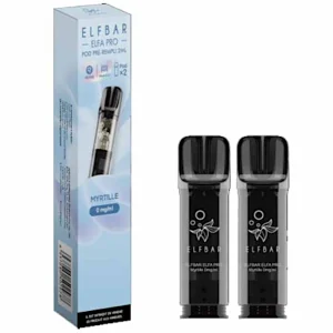 2 Cartouche Elf bar Myrtille Framboise Elfa ElfBar Pro Pod : arômes de fraise associée à un effet frais 😍 PROMOS + PRIX DÉGRESSIFS 😍 | ⚡ LIVRAISON RAPIDE ⚡ www.eLiquide-jungle.fr