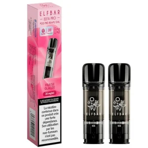 Cartouche Elfbar Fraise Glacee Elfa Pro Pod : arômes de fraise associée à un effet frais 😍 PROMOS + POINTS + PRIX DÉGRESSIFS 😍 |⚡⚡⚡ LIVRAISON RAPIDE ⚡⚡⚡ www.eLiquide-jungle.fr