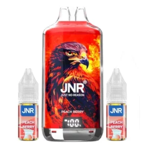 JNR Peach Berry Falcon 28 000 Puffs | 😍 PROMOS + POINTS + PRIX DÉGRESSIFS 😍 | ⚡ LIVRAISON RAPIDE ⚡ | La Puff JNR Falcon mélange de Pêche et de Fruit des Bois. www.eliquide-jungle.fr