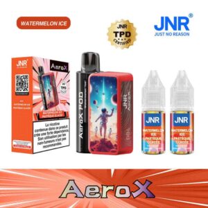 JNR AeroX Watermelon Ice 32K Puffs 20mg | 😍 PROMOS + POINTS + PRIX DÉGRESSIFS 😍 | ⚡⚡⚡ LIVRAISON RAPIDE ⚡⚡⚡ | La Puff JNR Haut de Gamme 32K : pastèque + fraîs - www.eliquide-jungle.fr