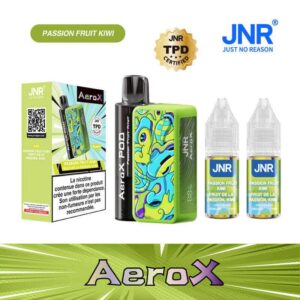 JNR AeroX Passion Fruit Kiwi 32K Puff 20mg | 😍 PROMOS + POINTS + PRIX DÉGRESSIFS 😍 | ⚡ LIVRAISON RAPIDE ⚡ | La Puff JNR Haut de Gamme 32K - www.eliquide-jungle.fr