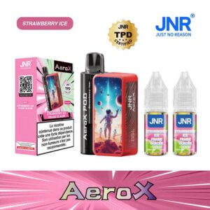 Puff JNR AeroX Strawberry Ice 32K Puffs 20mg | 😍 PROMOS + POINTS + PRIX DÉGRESSIFS 😍 | ⚡⚡⚡ LIVRAISON RAPIDE ⚡⚡⚡ | La JNR Haut de Gamme 32K Puffs - www.eliquide-jungle.fr