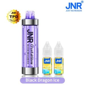 Puff JNR Crystal Black Dragon Ice 33K 20mg | 😍 PROMOS + POINTS + PRIX DÉGRESSIFS 😍 | ⚡ LIVRAISON RAPIDE ⚡ | La Puff JNR 33K transparente avec LED RGB - eliquide-jungle.fr