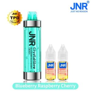 Puff JNR Crystal Blueberry Raspberry Cherry 33K 20mg | 😍 PROMOS + POINTS + PRIX DÉGRESSIFS 😍 | ⚡ LIVRAISON RAPIDE ⚡ | La Puff 33K JNR transparente + LED RGB / eliquide-jungle.fr