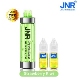 Puff JNR Crystal Strawberry Kiwi 33K 20mg | 😍 PROMOS + POINTS + PRIX DÉGRESSIFS 😍 | ⚡ LIVRAISON RAPIDE ⚡ | La Puff 33K JNR transparente avec LED RGB - eliquide-jungle.fr