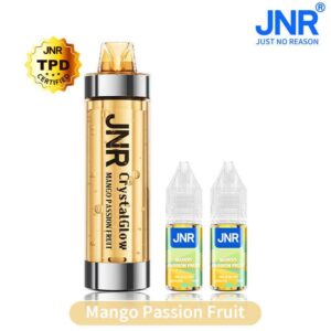 Puff JNR Crystal Mango Passion Fruit 33K 20mg | 😍 PROMOS + POINTS + PRIX DÉGRESSIFS 😍 | ⚡ LIVRAISON RAPIDE ⚡ | La Puff JNR transparente avec LED 33K - eliquide-jungle.fr