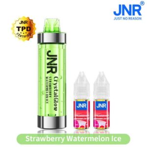 Puff JNR Strawberry Watermelon Ice 33K 20mg | 😍 PROMOS + POINTS + PRIX DÉGRESSIFS 😍 | ⚡ LIVRAISON RAPIDE ⚡ | La Puff JNR 33K transparente avec LED RGB / eliquide-jungle.fr