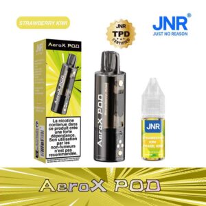 JNR Strawberry Kiwi 20mg POD AEROX | 😍 PROMOS + POINTS + PRIX DÉGRESSIFS 😍 | ⚡⚡⚡ LIVRAISON RAPIDE ⚡⚡⚡ | Le Pod pour la Puff JNR Haut de Gamme 32K - eliquide-jungle.fr
