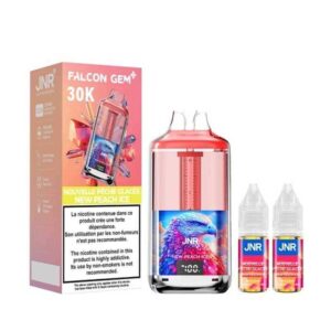 Peach Ice JNR Falcon Gem 30K Puffs | 😍 PRIX MALINS + POINTS + PRIX DÉGRESSIFS 😍 | ⚡ LIVRAISON RAPIDE ⚡ | La 30 000 Puff JNR Falcon GEM+ Peche glacée - eliquide-jungle.fr