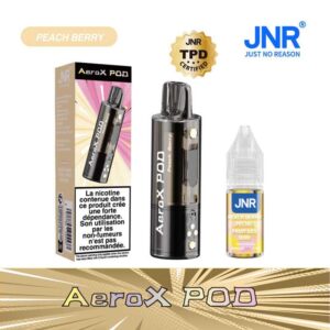 JNR Peach Berry 20mg POD AEROX | 😍 PROMOS + POINTS + PRIX DÉGRESSIFS 😍 | ⚡⚡⚡ LIVRAISON RAPIDE ⚡⚡⚡ | Le Pod pour la Puff JNR Haut de Gamme 32K - eliquide-jungle.fr