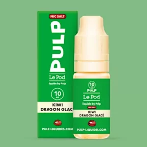 Pulp Kiwi Dragon Glacé : Le Pod Liquide : Kiwi, Fruit du dragon et fraîcheur | 😍 PROMOS + POINTS + PRIX DÉGRESSIFS 😍 Made in France ⚡⚡ LIVRAISON RAPIDE ⚡⚡ eliquide-jungle.fr