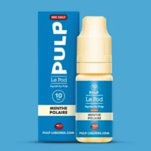 PULP Menthe Polaire Le Pod Liquide : Un arôme de Menthe blanche bien fraîche | 😍 PROMOS + POINTS + PRIX DÉGRESSIFS 😍 Made in France ⚡⚡ LIVRAISON RAPIDE ⚡⚡ eliquide-jungle.fr