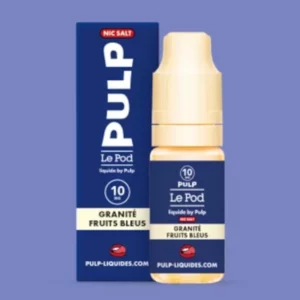 PULP Granite Fruit Bleu : Le Pod Liquide : mûre, myrtille, effet frais | 😍 PROMOS + POINTS + PRIX DÉGRESSIFS 😍 Made in France ⚡⚡ LIVRAISON RAPIDE ⚡⚡ eliquide-jungle.fr