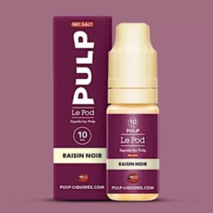 PULP Raisin Noir Le Pod Liquide : Au gout de Raisin noir | 😍 PROMOS + POINTS + PRIX DÉGRESSIFS 😍 Made in France ⚡⚡ LIVRAISON RAPIDE ⚡⚡ eliquide-jungle.fr